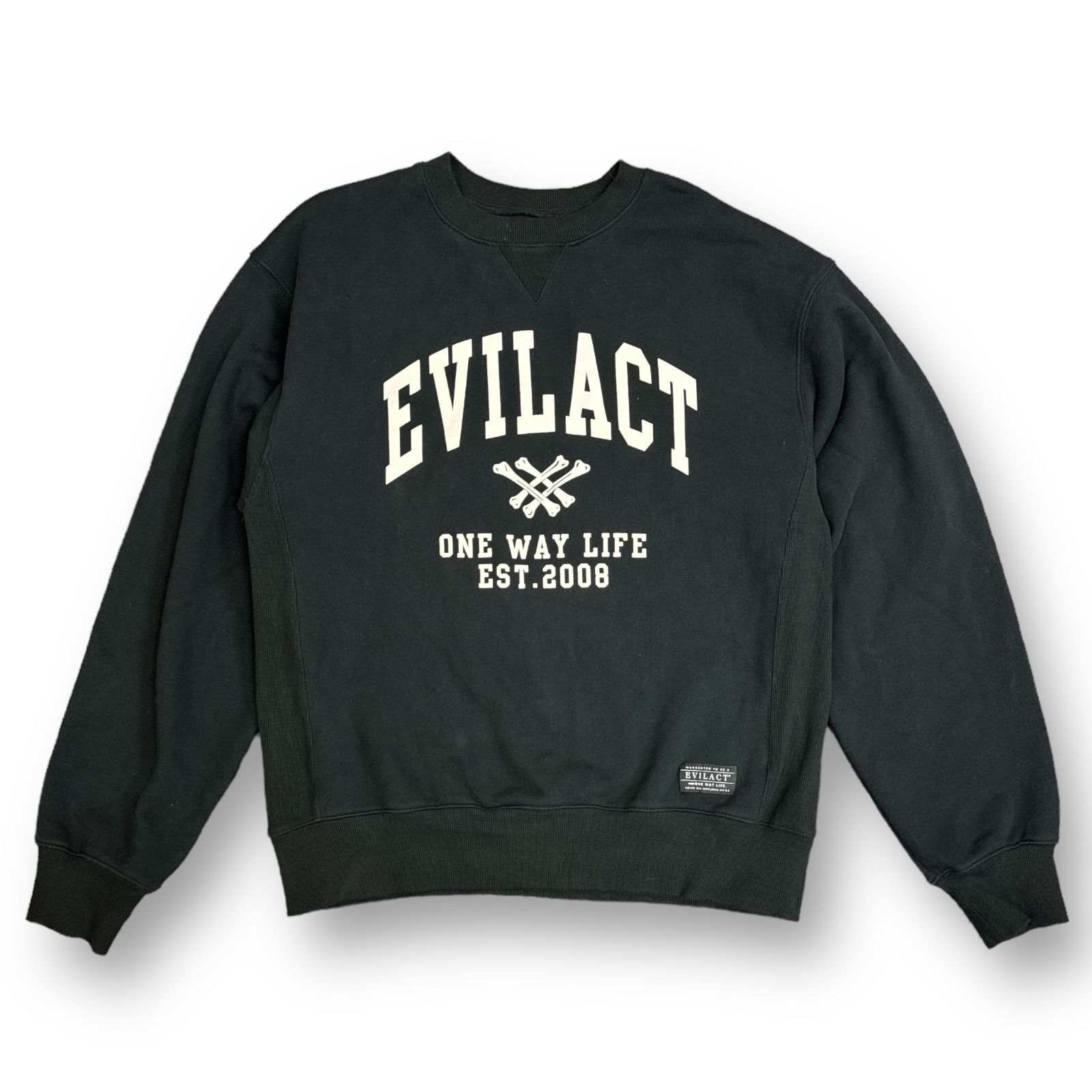 新品 EVILACT ヘビークルーネックスウェット プリント トレーナー