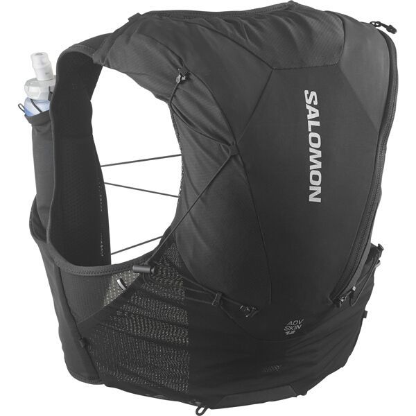 サロモン アドバンスドスキン 12 ユニセックス ランニングベスト フラスク付 M BLACK LC2464300 ADV SKIN 12 SALOMON