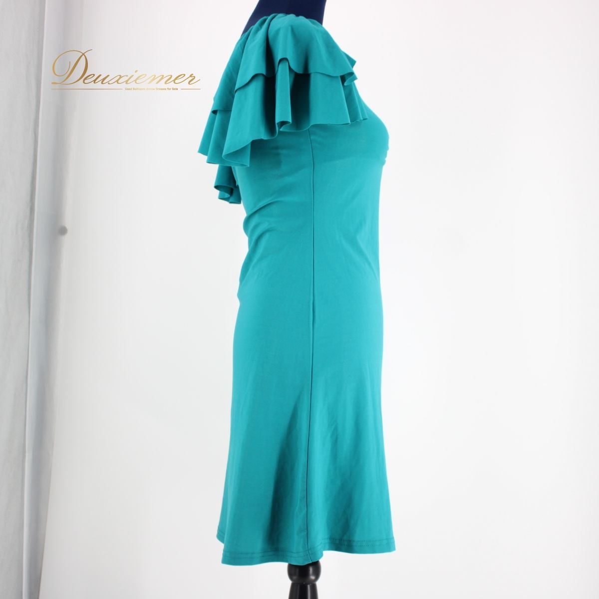 美品 社交ダンス衣装】グリーン系 トップス レッスン パーティー