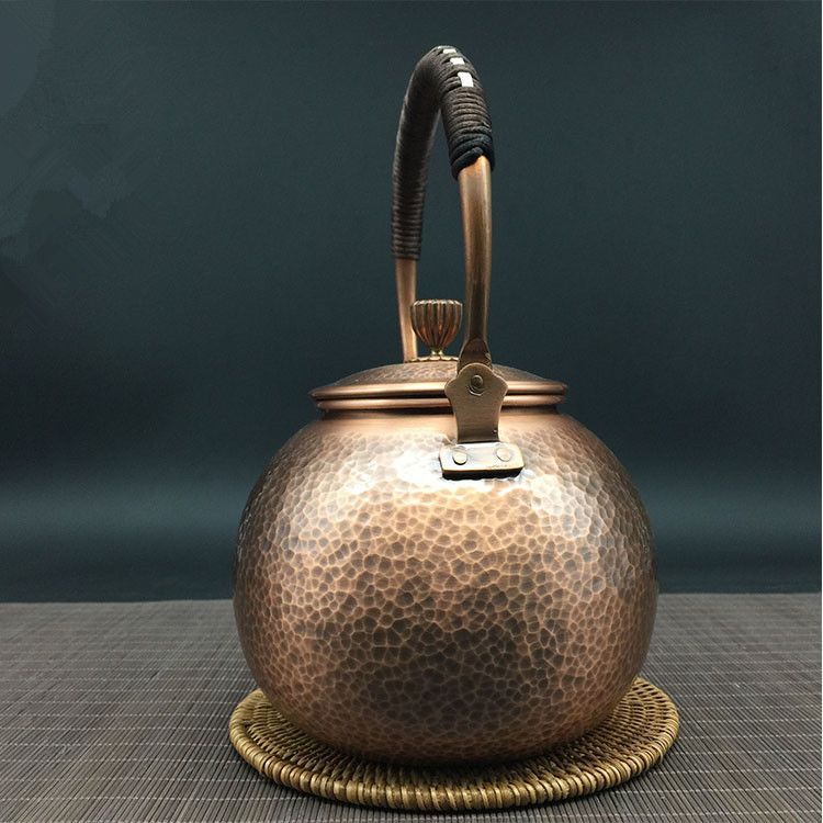 手作り☆湯沸かし☆やかん☆純紫銅製☆茶道具☆緑茶、飲茶、煎茶、急須 新品未使用☆1.2L ☆AQ19 高品質手作り やかん 古風銅瓶 紫銅製 大容量 茶道具 銅びん