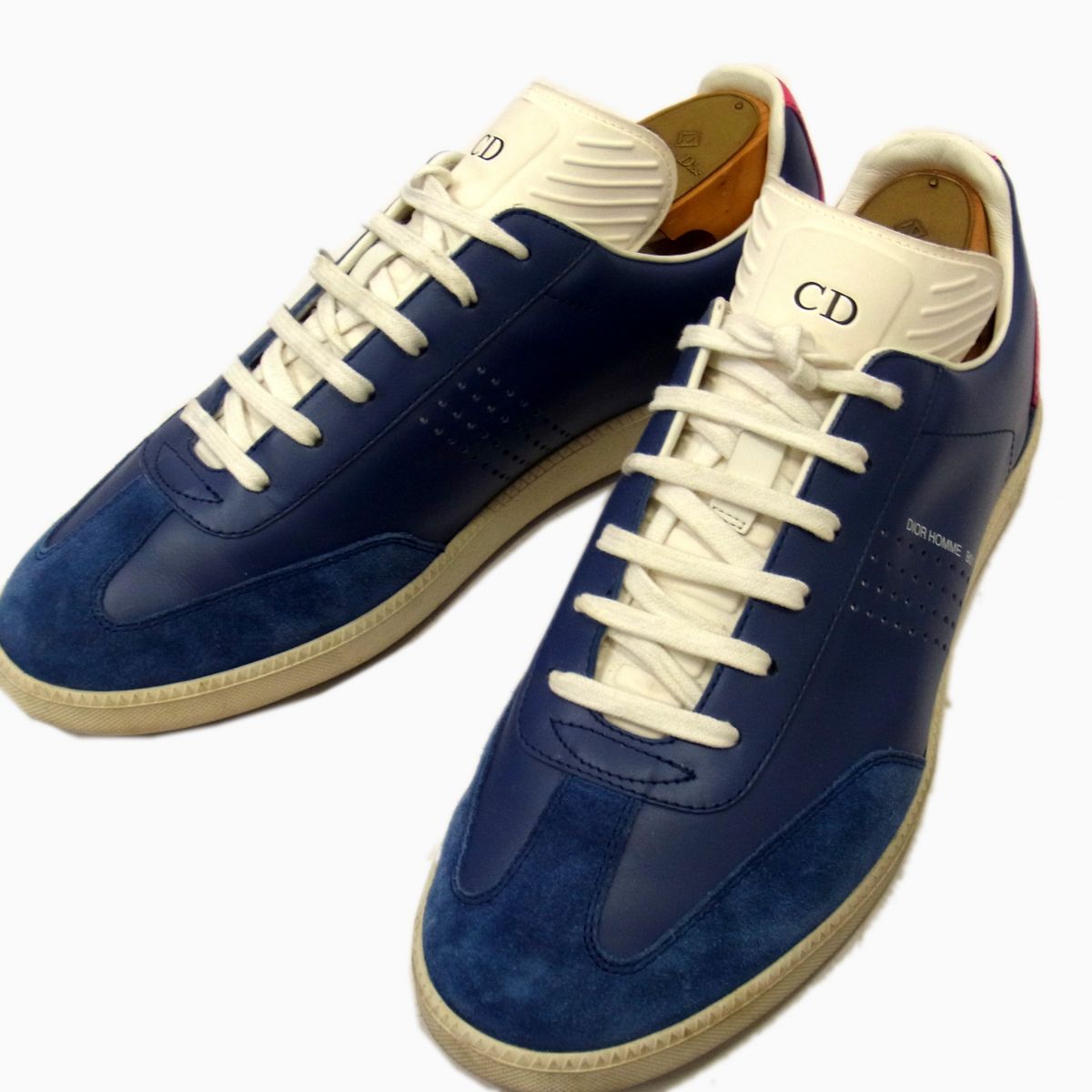 DIOR ディオールオム レザー スエード ロゴ ローカット スニーカー 
