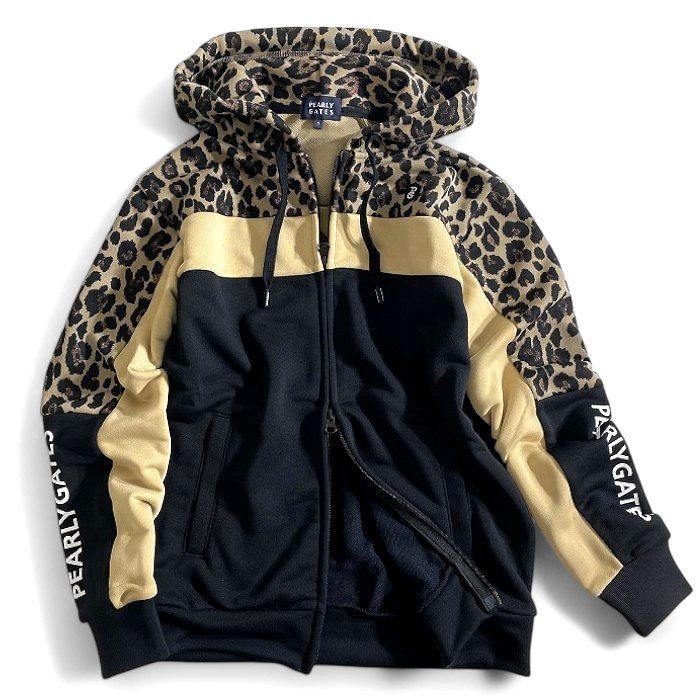 Pearly gates パーリーゲイツ　スニード　ナイロンジャケット　ヒョウ柄 パーリーゲイツ 裏地レオパード ヒョウ柄 ナイロンジャケット