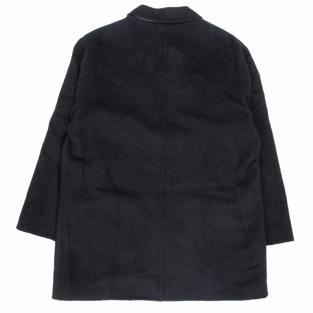 LANVIN ランバン アンゴラ 羊毛 黒 ステンカラーコート XL 日本製 LANVIN ランバン アンゴラ 羊毛 黒 ステンカラーコート XL 日本製