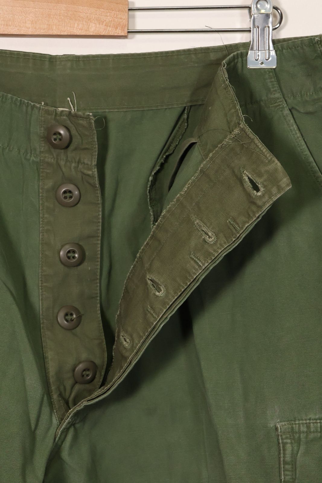 【美品】60s 3rd ノンリップ ジャングルファティーグ パンツ L-S 60s 1964 US ARMY ノンリップ ジャングルファティーグパンツ