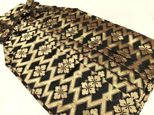 平和屋着物 男性 馬乗り袴 金襴袴 黒地 金糸 ph