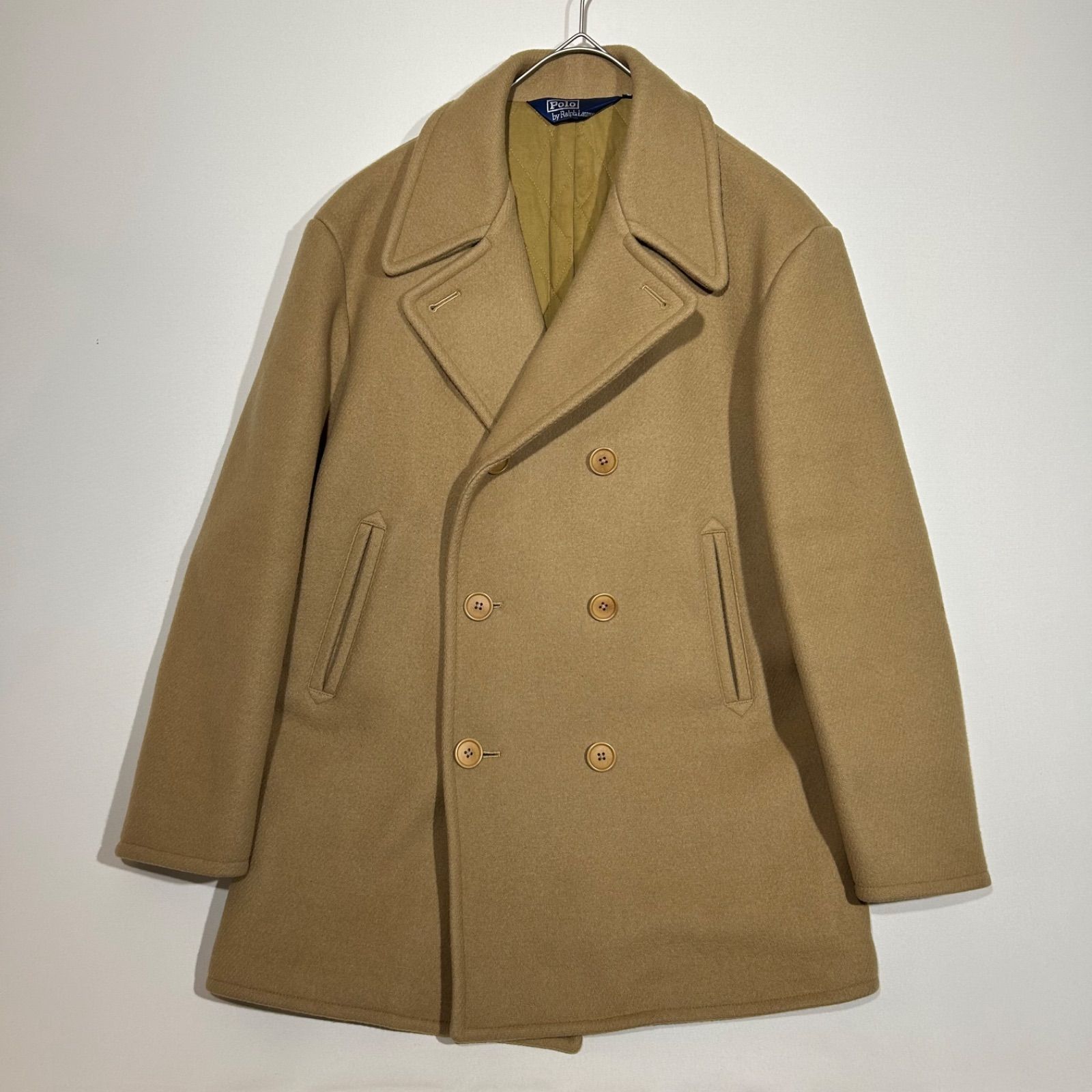 ポロラルフローレン POLO RALPH LAUREN ウールコート メルトン Pコート ベージュ L