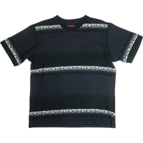 Size M SUPREME シュプリーム 07SS Jacquard Stripe Tee Tシャツ 黒 -良い 20819101