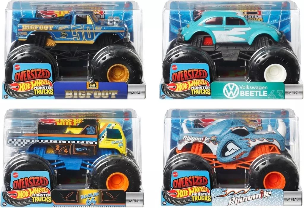【HOT，送料無料】 【新品】ミニカー 1/24 Hot Wheels モンスタートラック ビッグサイズ 4個アソート [FYJ83-987E] その他