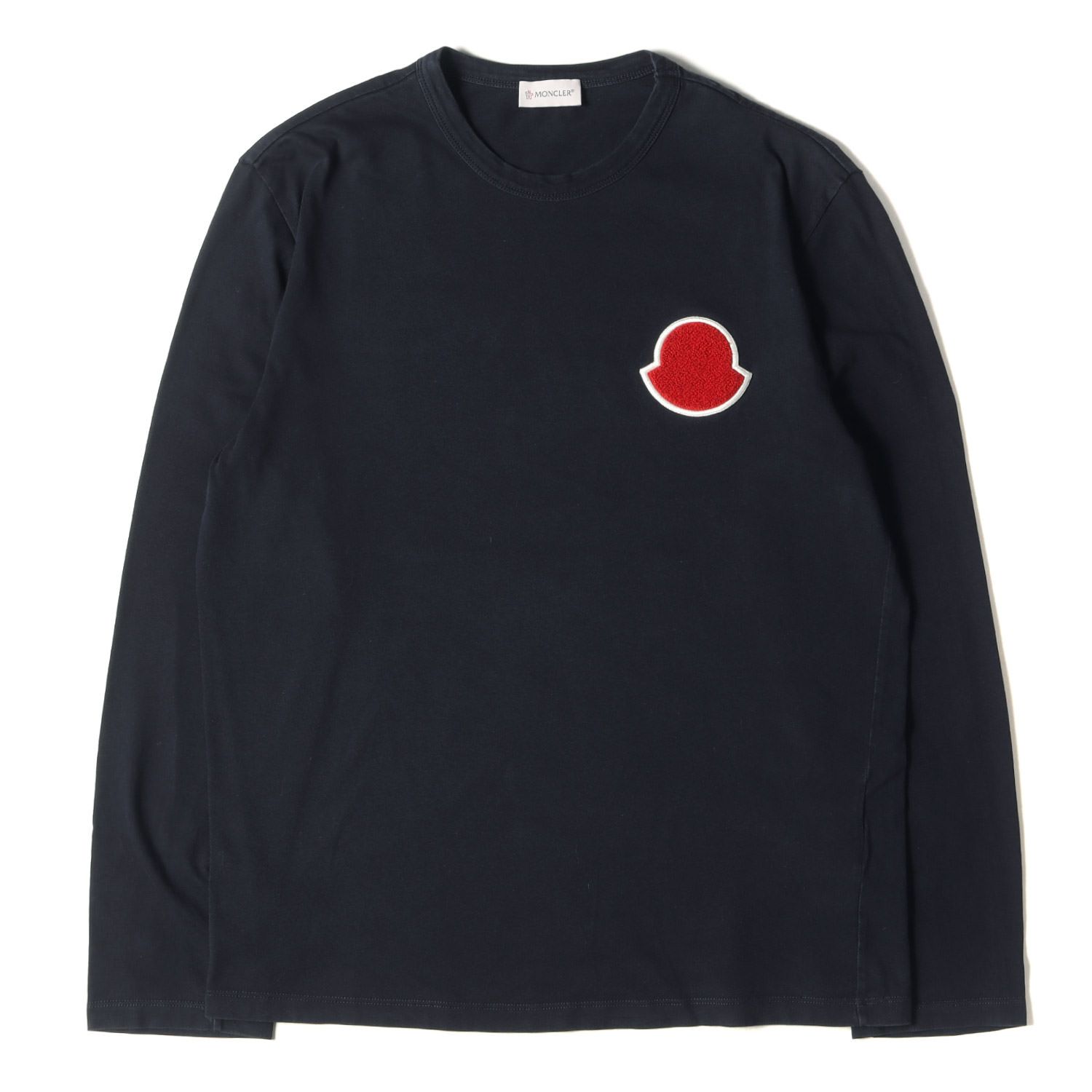 【新品 フランス直営店購入】MONCLER ワンポイント Tシャツ Lサイズ 紺