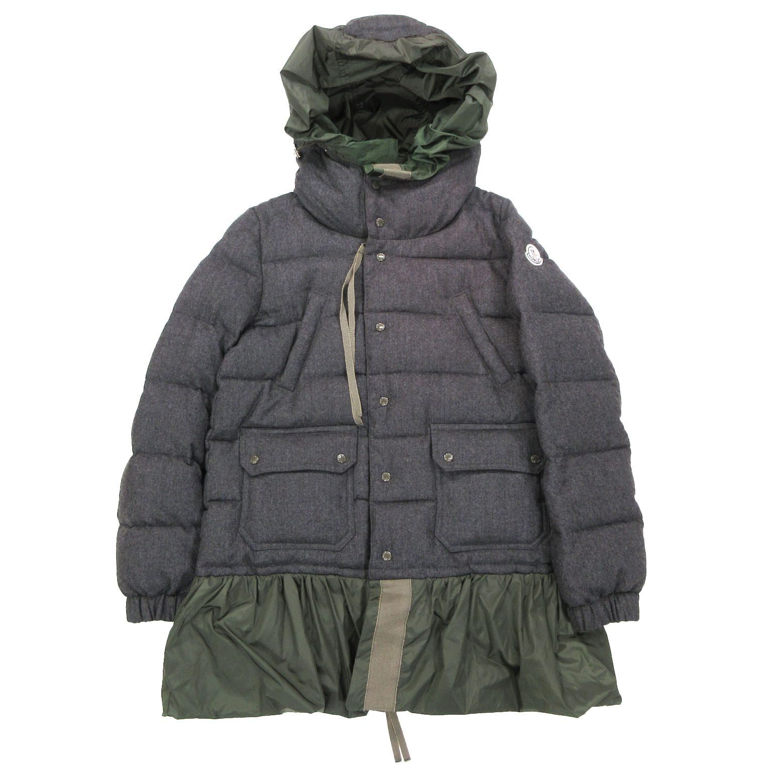 モンクレール　サカイ　ダウンジャケット　SARINA 0 美品】MONCLER × SACAI SARINAウールダウン 00