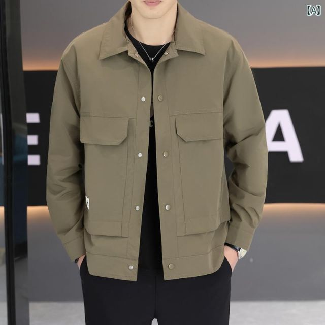 [4XL]春 コーデ メンズ  服 シンプル ファッション オシャレ 大人 かっこいい 大きいサイズ ストリート 紳士服  ジャケット トップス 韓国スタイル カジュアル 薄手