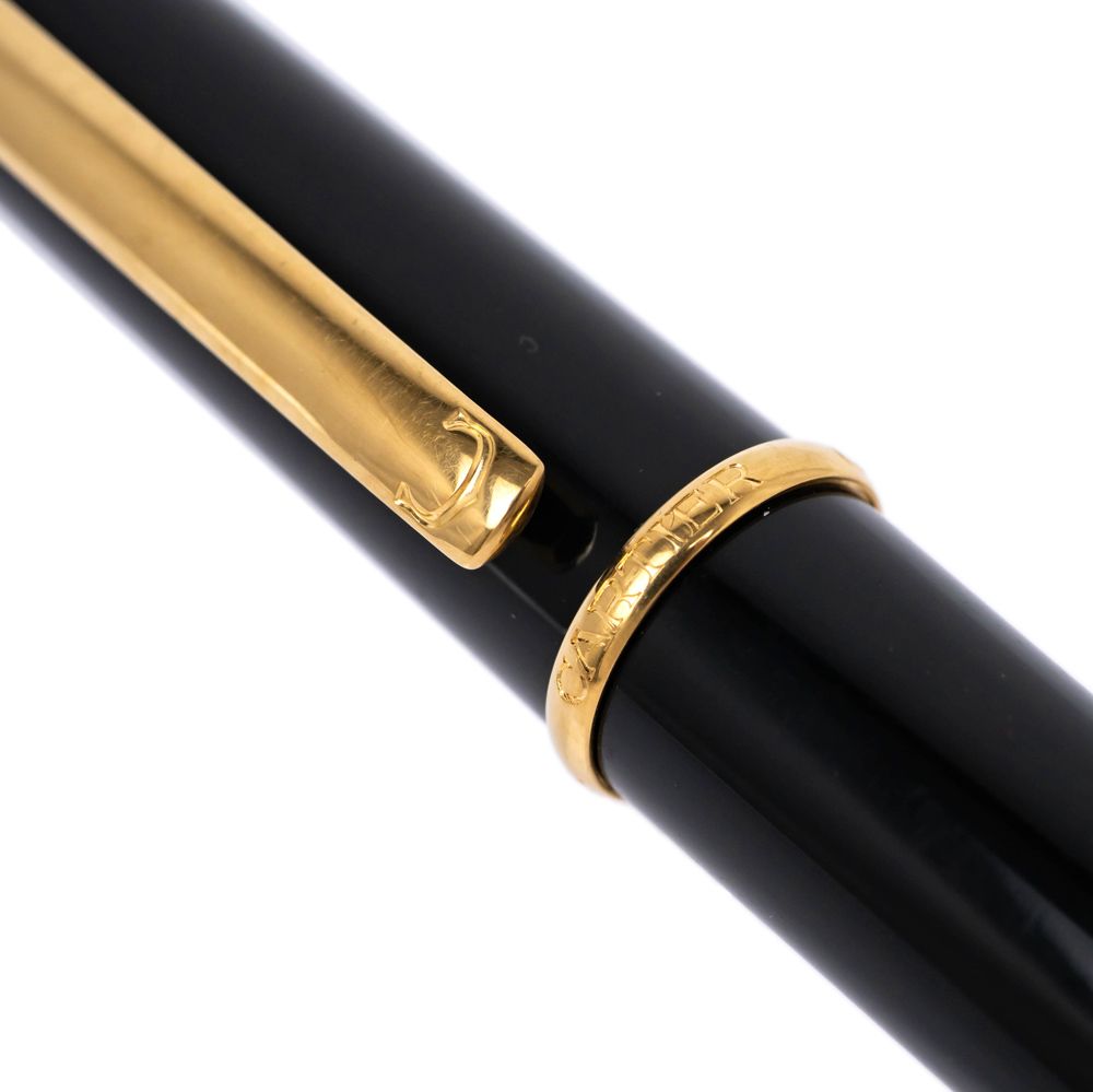 Cartier  ボールペン　ディアボロ　ブラック×ゴールド 名東】【CARTIER】ボールペン ディアボロ ドゥ カルティエ