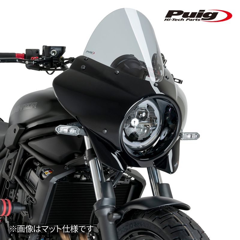 カウリング　エリミネーター400 EL400A プーチミラージュSPORT Puig 21946H SEMIFARINGS MIRAGE TOURING [GLOSS BLACK/SMOKE