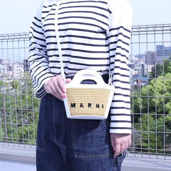 MARNI / マルニ】レディース かごバッグ ショルダーバッグ ホワイト