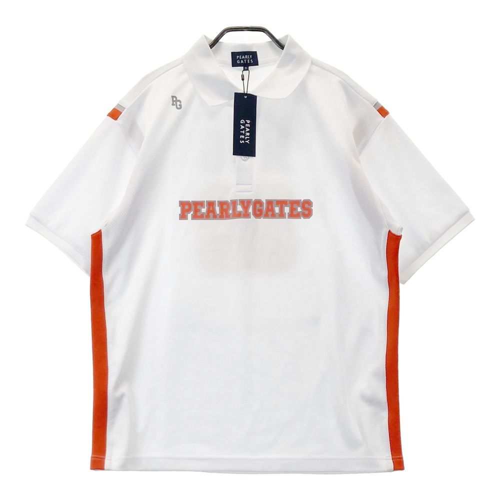 サイズ 5 PEARLY GATES パーリーゲイツ 2025年モデル 半袖ポロシャツ ホワイト系 240101450583 ゴルフウェア メンズ ストスト
