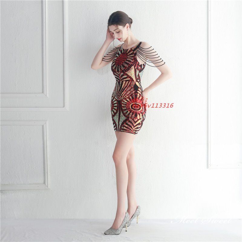 ミニドレス 袖なし