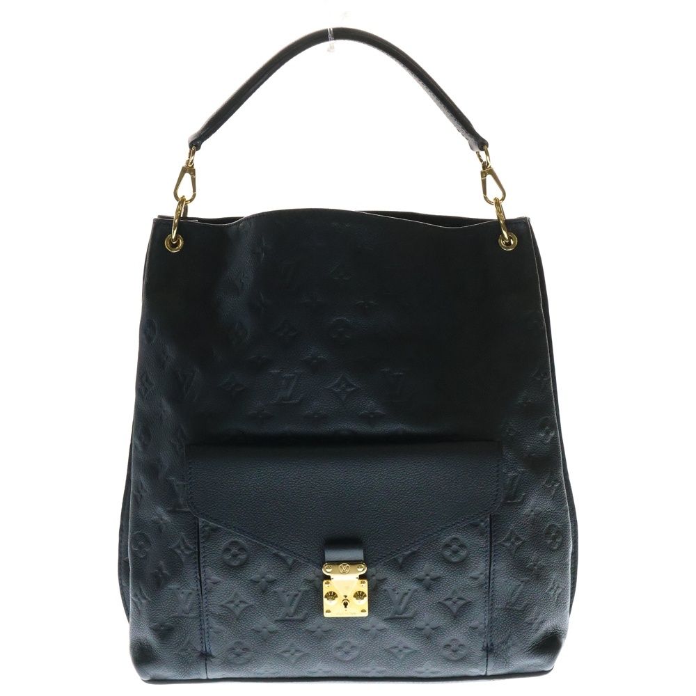 LOUIS VUITTON ルイヴィトン メティス モノグラム アンプラント ノワール レザー 2WAY ハンド ショルダーバッグ ゴールド金具 ブラック M40810