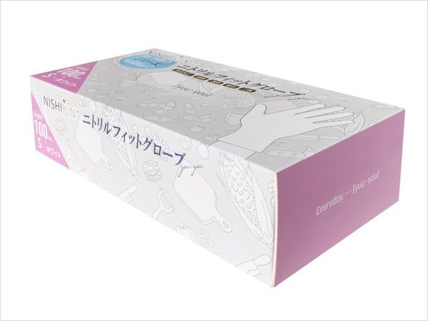 まとめ買い-10点セット ゆうゆうグローブニトリルフィットグローブホワイトＳ 使い捨て手袋