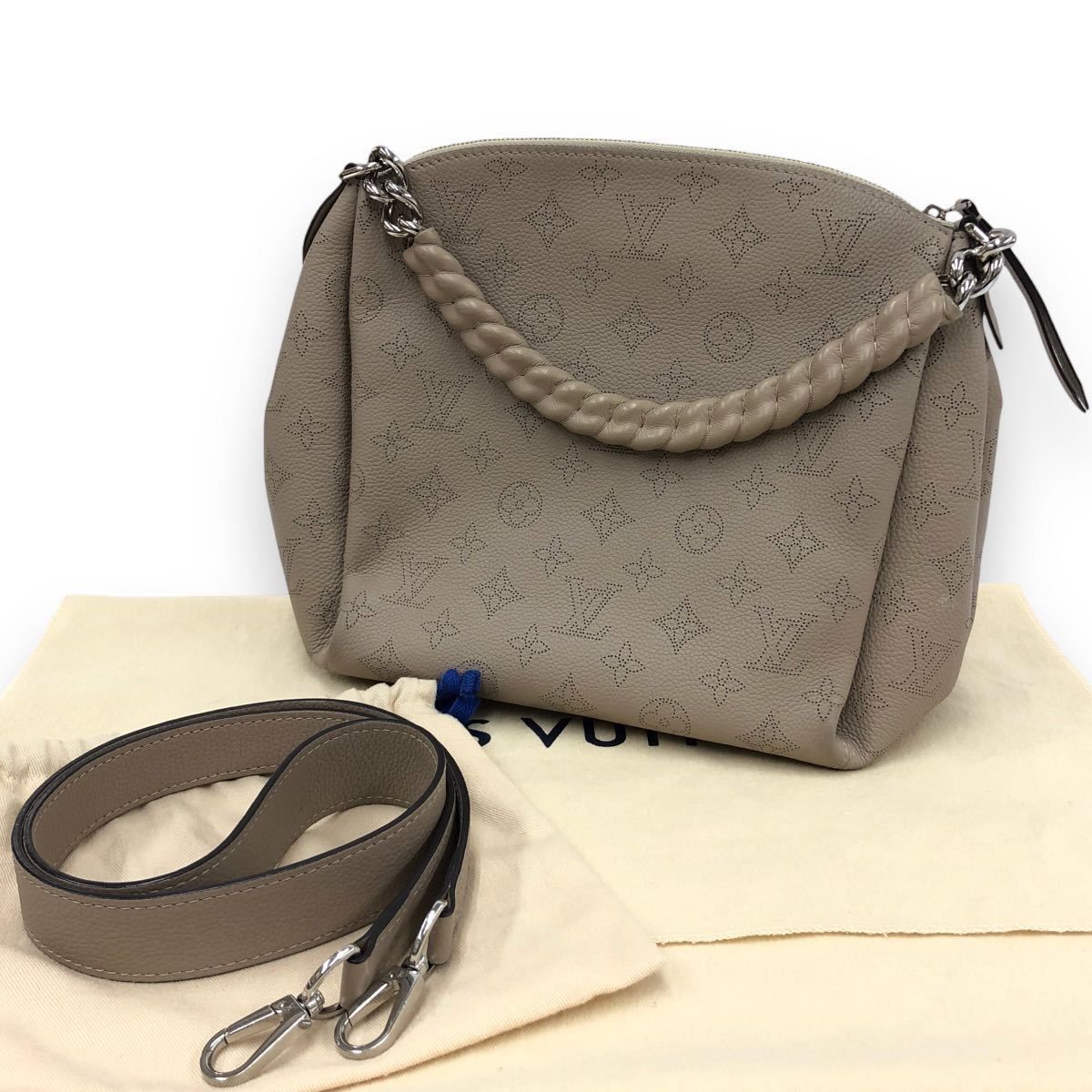 美品 LOUIS VUITTON ルイヴィトン バビロン チェーン BB M51224 ガレ モノグラムマヒナ 2WAY ハンドバッグ  ショルダー【鑑定済み】