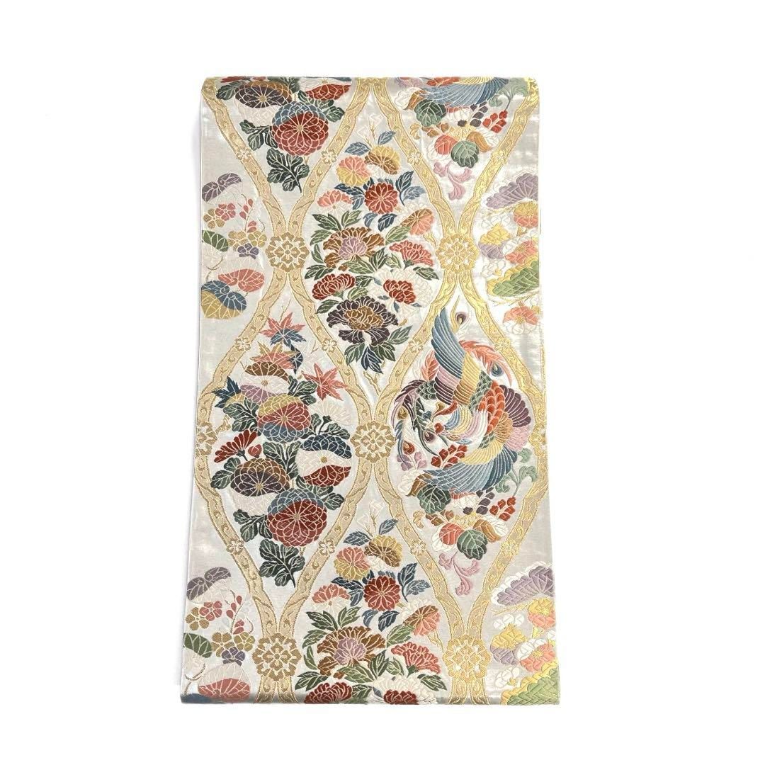 袋帯 鳳凰 立涌 菊花 牡丹 桐の花 葵 金糸 唐織 着物 091a d - メルカリ