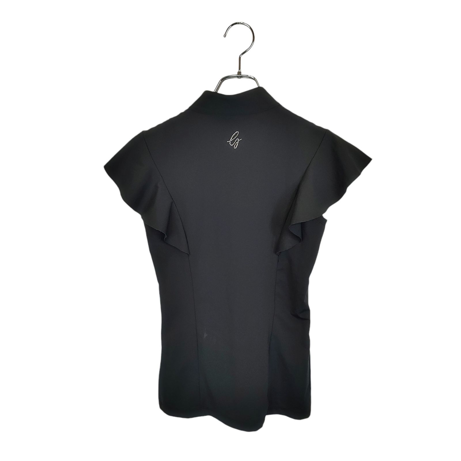 DESCENTE GOLF デサントゴルフ フリル Tシャツ DGWT JA01 S ブラック 