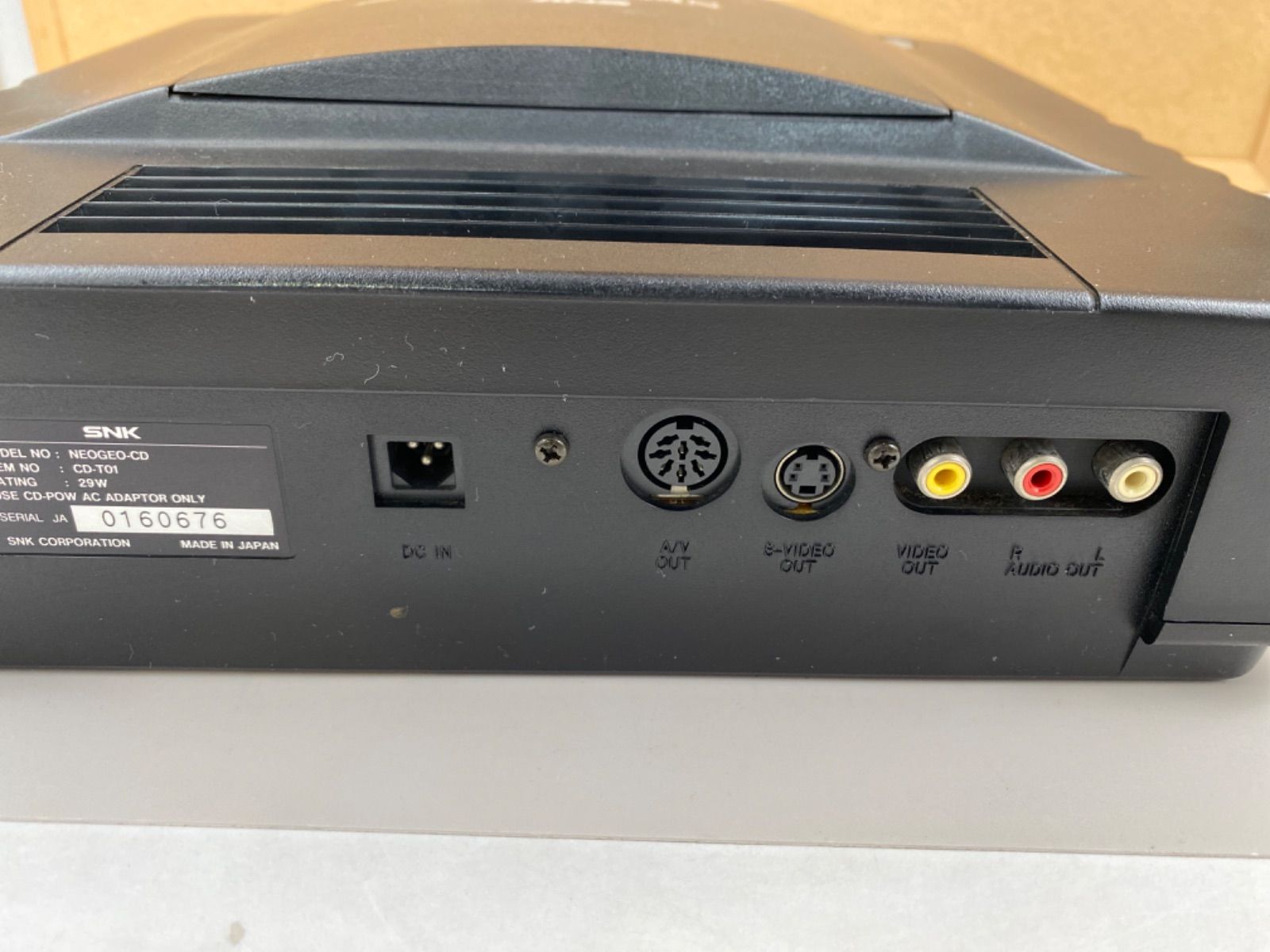 NEOGEO-CD ネオジオCD 本体 CD-TO1 SNK 箱説付【40 NEOGEO-CD 本体のみ CD-T01 動作未確認ジャンク扱い ネオジオCD SNK