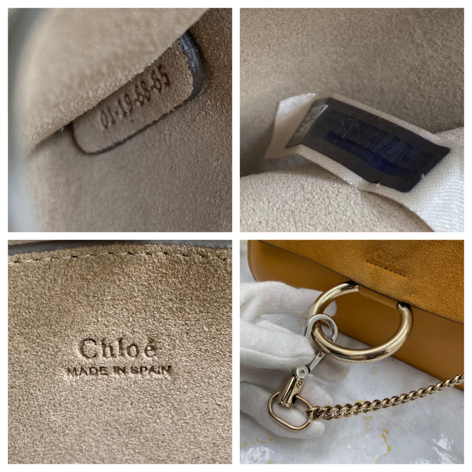 Chloe クロエ FAYE フェイ スエード×レザー クロスボディ ショルダーバッグ 斜め掛け レディース オレンジブラウン - メルカリ