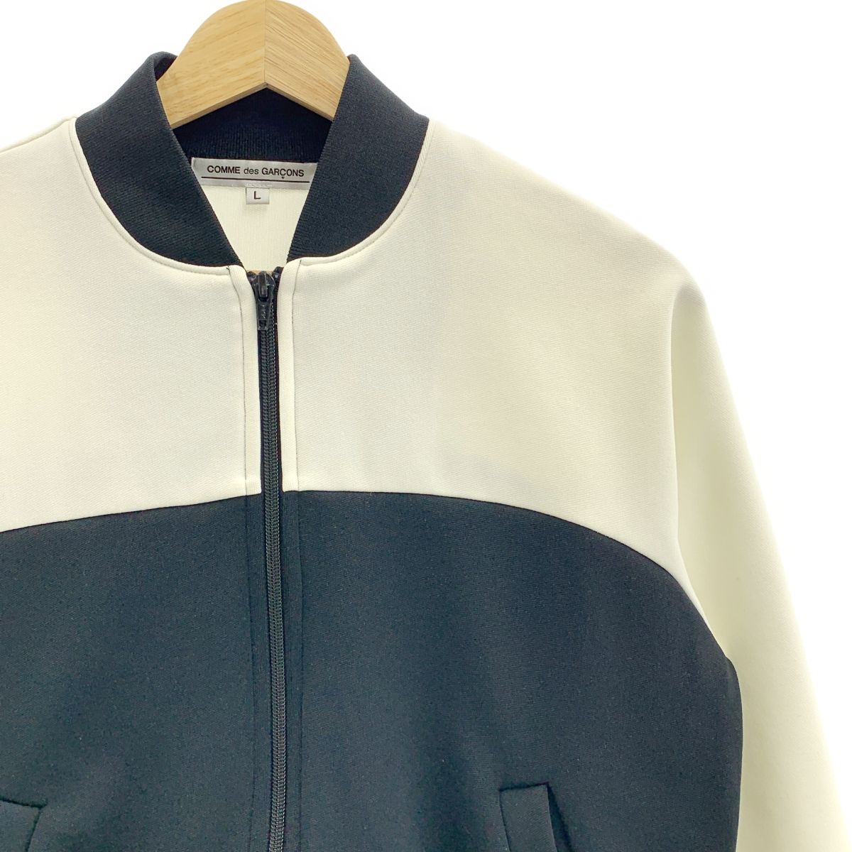 COMME des GARCONS コムデギャルソン AD2025 バイ トラック ジャケット L ブラック ホワイト レディース