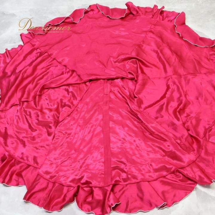 フラメンコ 衣装 ファルダ スカート 無地 ボランテ フリル ハイウエスト チェリー ピンク系 細め かわいい 発表会 パーティ 舞台 スカート 衣装 おしゃれ シンプル レディース ステージ衣装 楽しい 可愛らしい お洒落 ふんわり 舞踏会 LLC-HASEGAWATOSO_COM