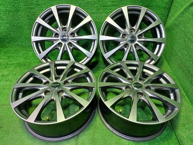 社外 エクシーダ ホットスタッフ ﾉｱ ｳﾞｫｸｼｰ ｴｽｸｧｲｱ ホイール アルミ ガンメタ 16インチ 6.5J 5穴 4本 114.3 53