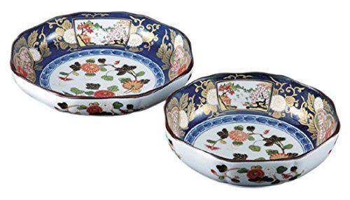 Color マルチ_Size 鉢cm Φ21x6.5 皿cm Φ24x5.2cm おしゃれ 皿 セット 有田焼 献上古伊万里 料理 セット Japanese Bowl and Plate set Bowl x1pcs Plate x1pcs Porcel