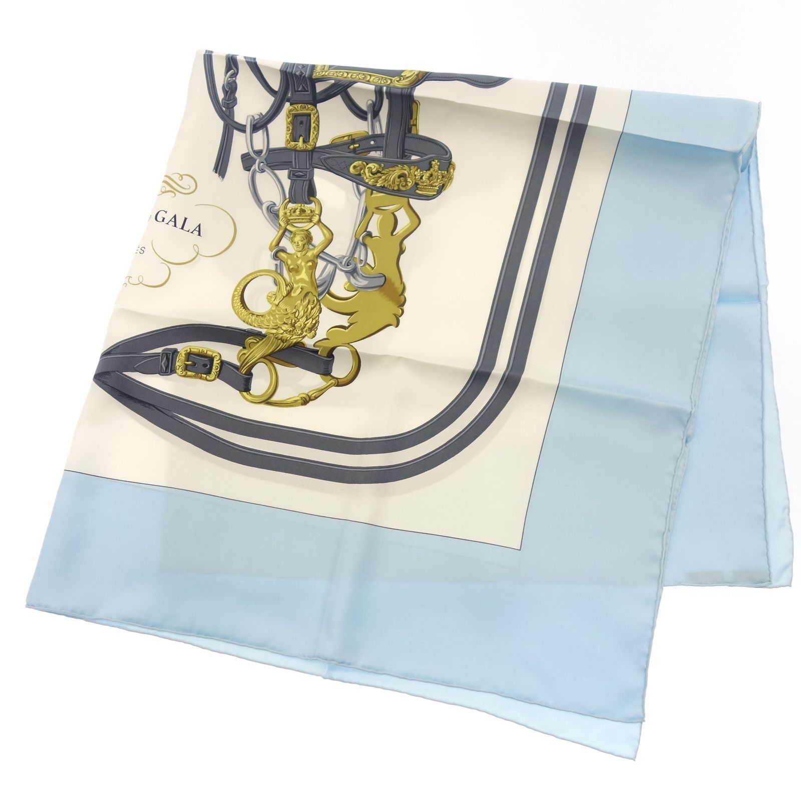 エルメス　HERMES スカーフ　カレ90 式典用馬勒 HERMES エルメス カレ90 スカーフ 式典用馬勒