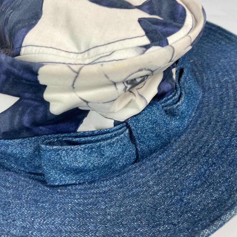 CHANEL カメリアハット CHANEL シャネル ハット カメリア ロゴ デニム キャンバス