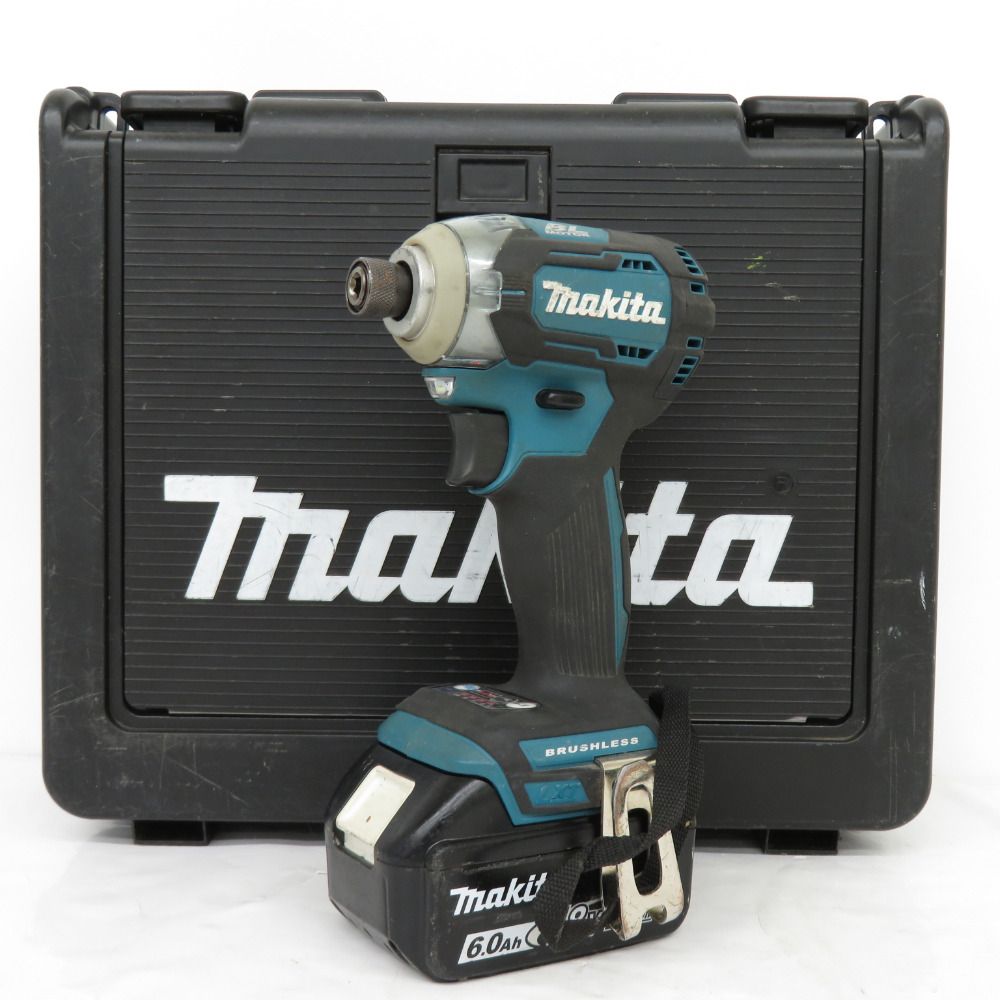 makita (マキタ) 18V 6.0Ah 充電式インパクトドライバ 青 ケース・充電器・バッテリ2個セット 軸ブレあり TD170DRGX