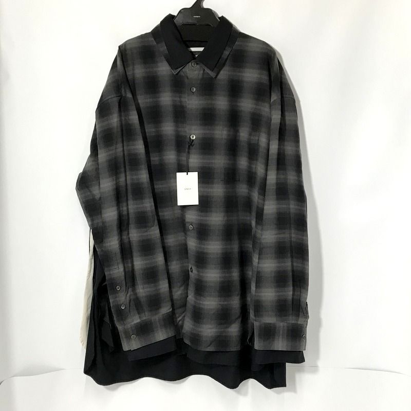 stein Oversized Layered Shirt 美品 ST.382-2 チェックシャツ
