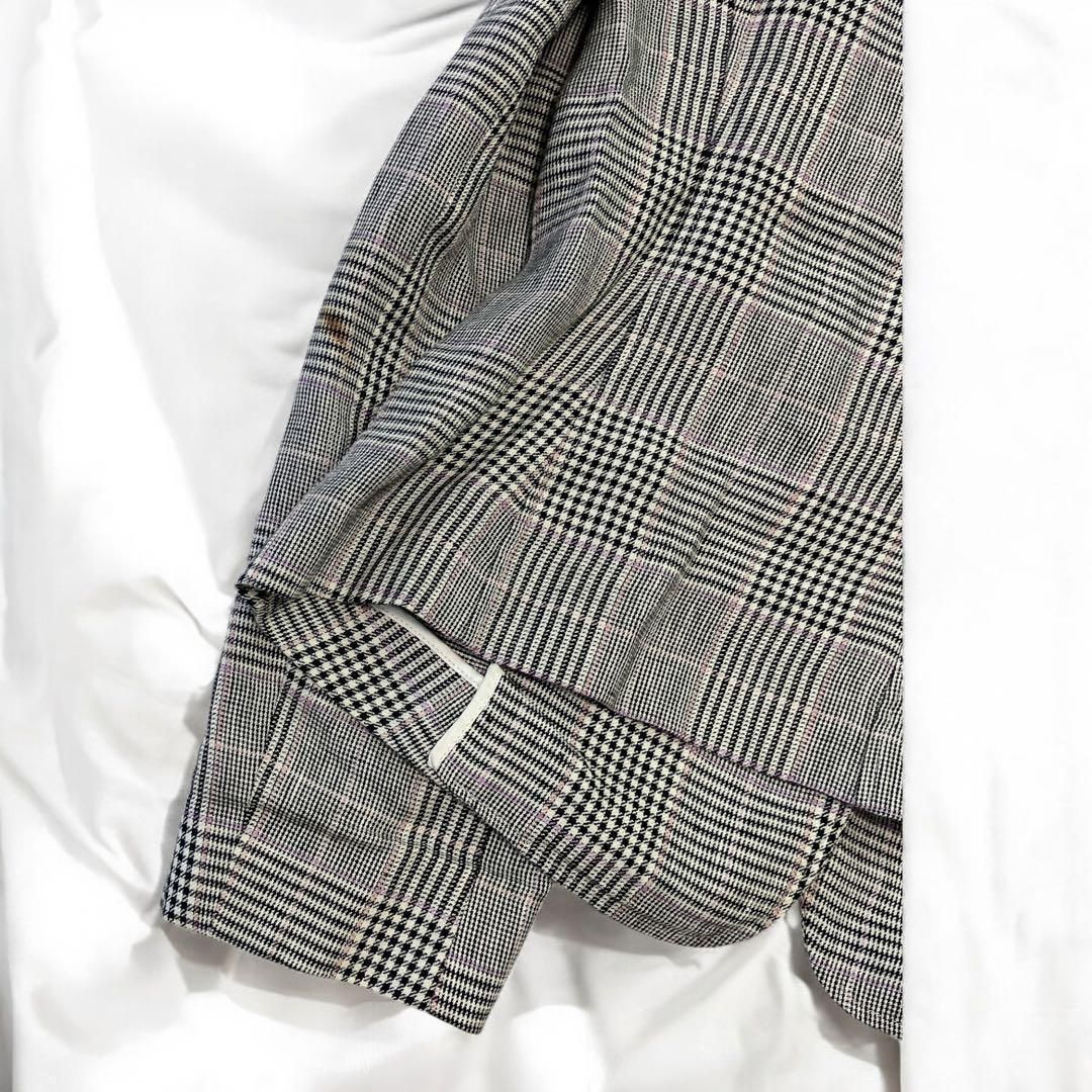 ジョルジオ アルマーニ リネン グレンチェック テーラードジャケット