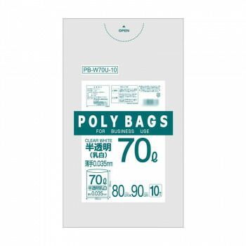 オルディ ポリバッグビジネス70L薄手0.035mm 乳白半透明10P×30冊 10880503