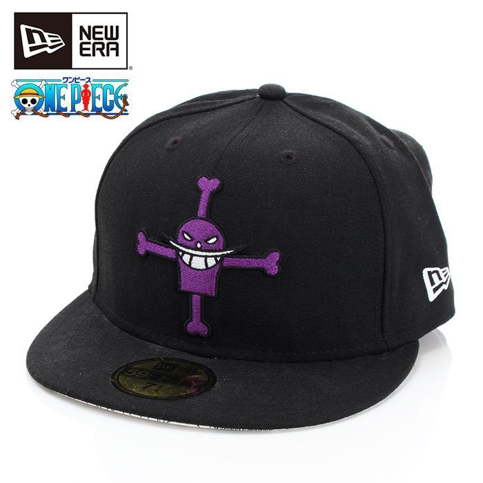 【レア】ニューエラ　ワンピース　コラボ　キャップ　ブラック　7 5/8 NEW ERA - ニューエラ ゾロ ワンピース コラボ キャップの通販 by ペコ