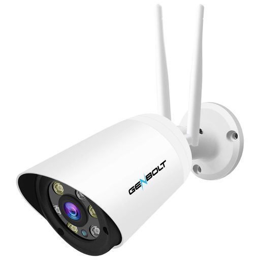2.4|5GhzWi-Fi 防犯カメラワイヤレス屋外監視カメラWi-Fi110°超広角GENBOLT200万画素ネットワークカメラカラー暗視AI人体検知双方向音声スマホで見る無線IP66防水