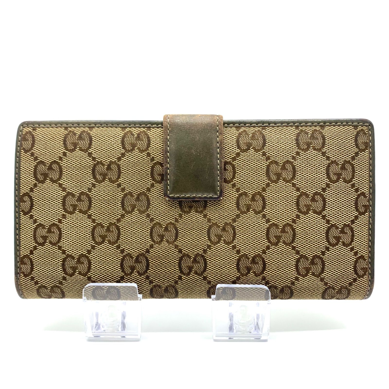 良品✨GUCCI GGキャンバス ゴールドプレート　長財布　アイボリー　Wホック 楽天市場】gucci グッチ wホック長財布の通販