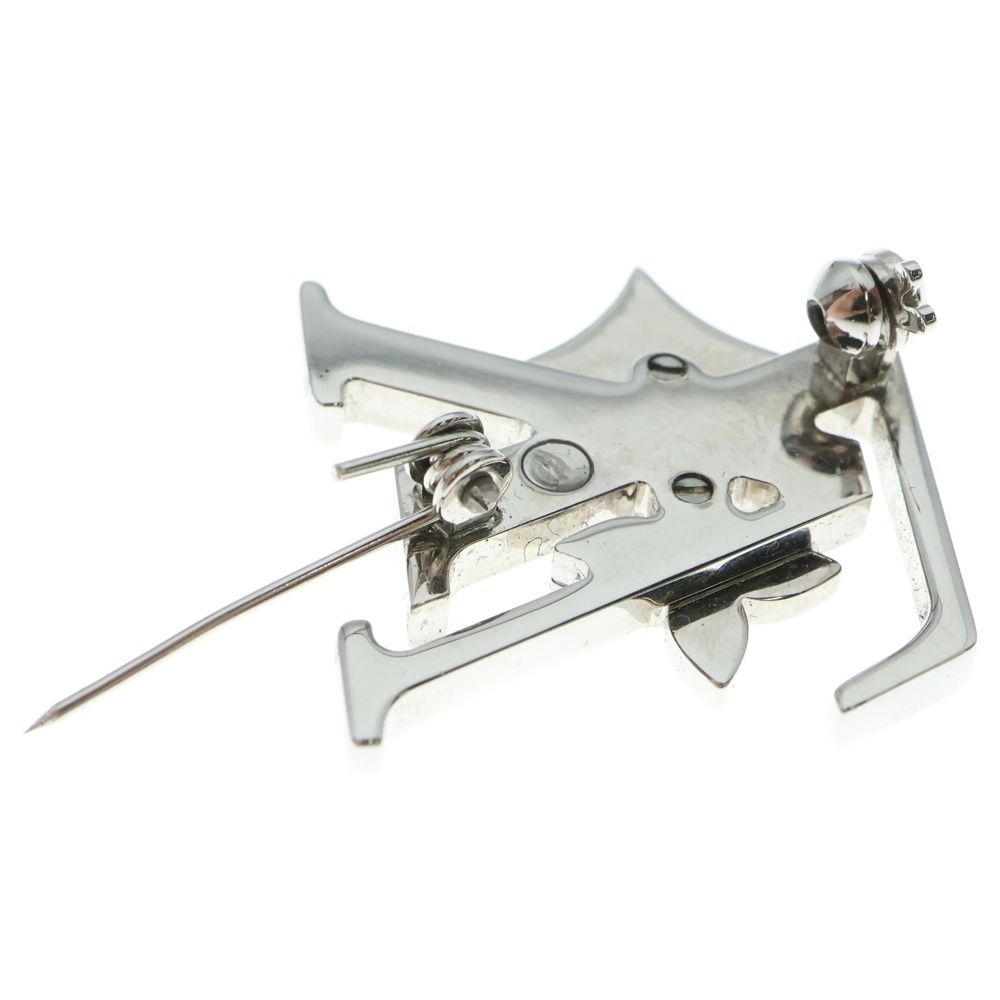  LOUIS VUITTON ルイヴィトン モノグラム ロウ ブローチ シルバー M 02284 その他 小物