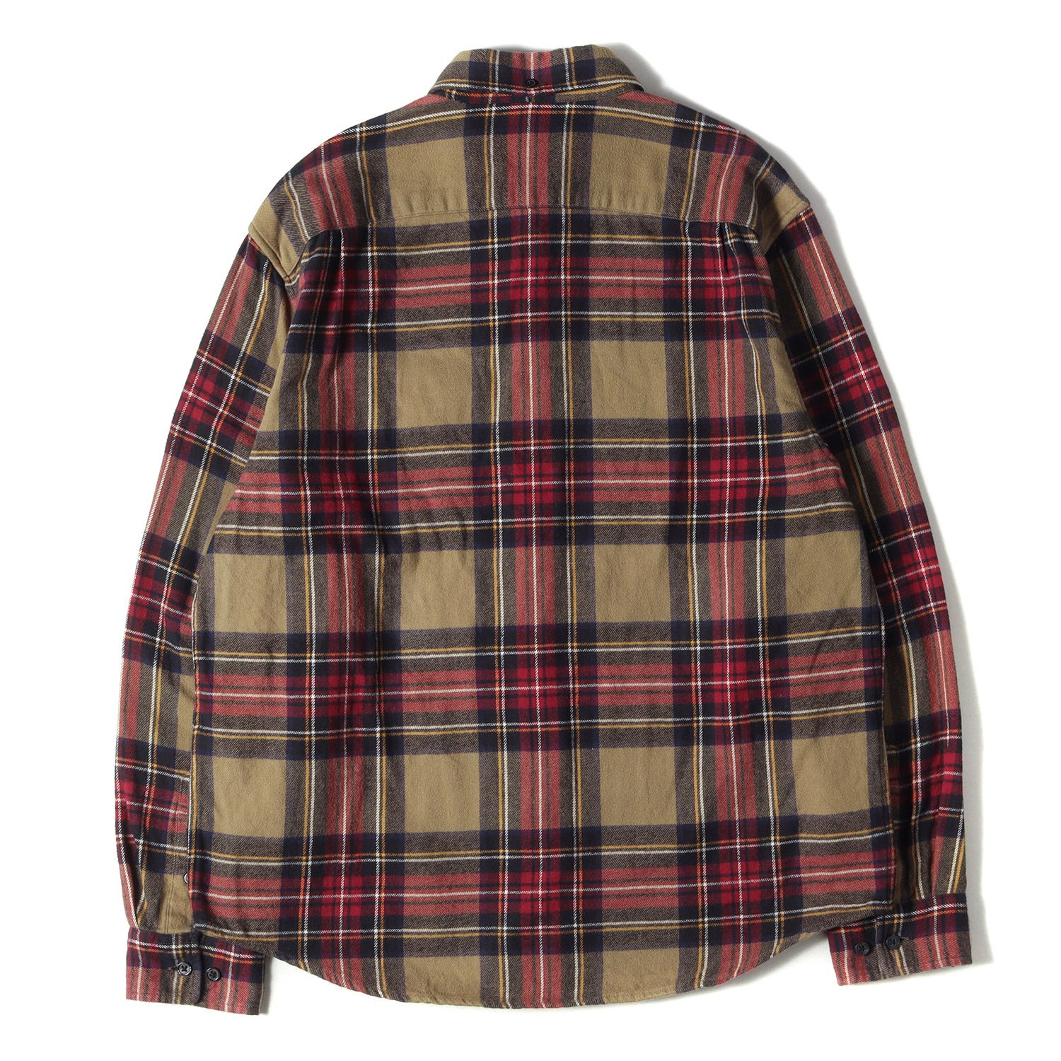 Supreme シュプリーム シャツ タータンチェック ボタンダウン ネルシャツ Tartan Flannel Shirt 19AW タン レッド系 M  トップス カジュアルシャツ 長袖 ブランド - メルカリ