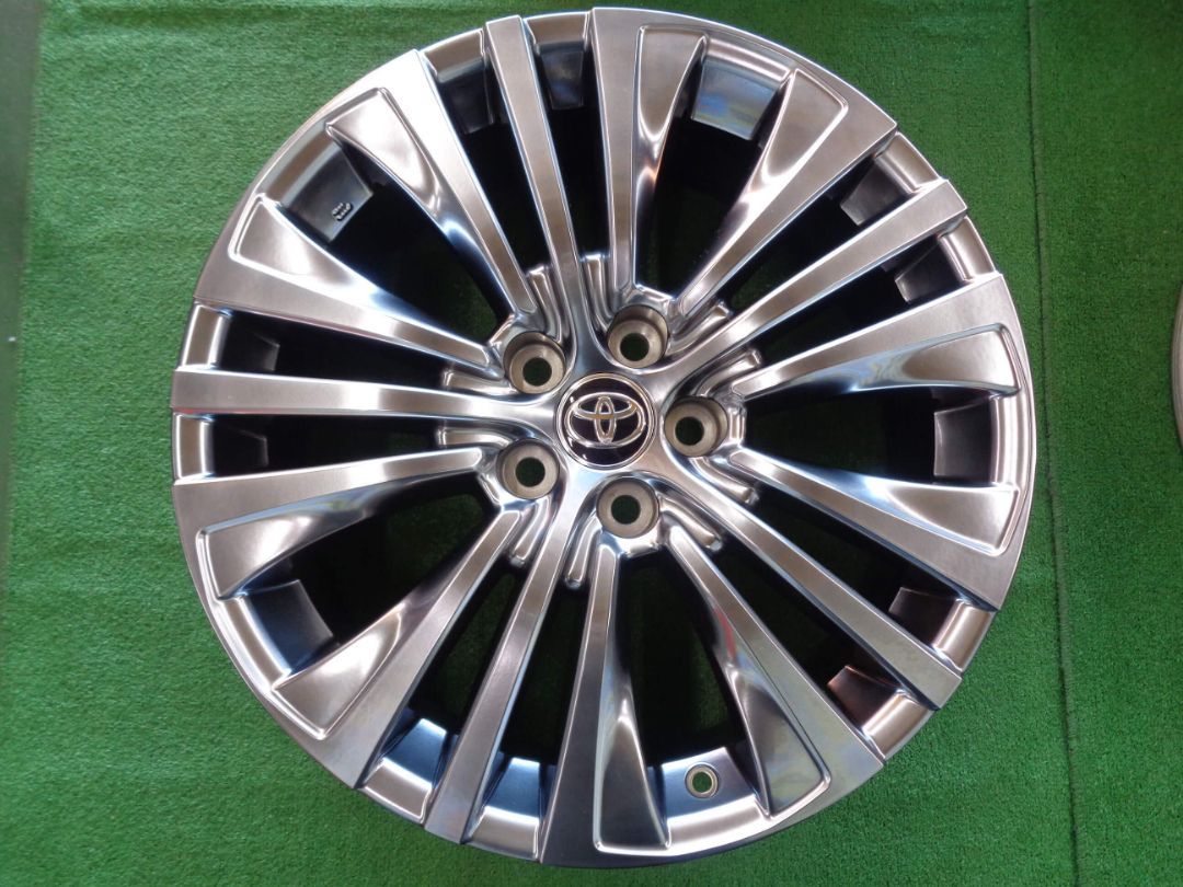 80 後期 ハリアー Zグレード 純正 PCD 114.3 7J +35 トヨタ 美品バリ溝