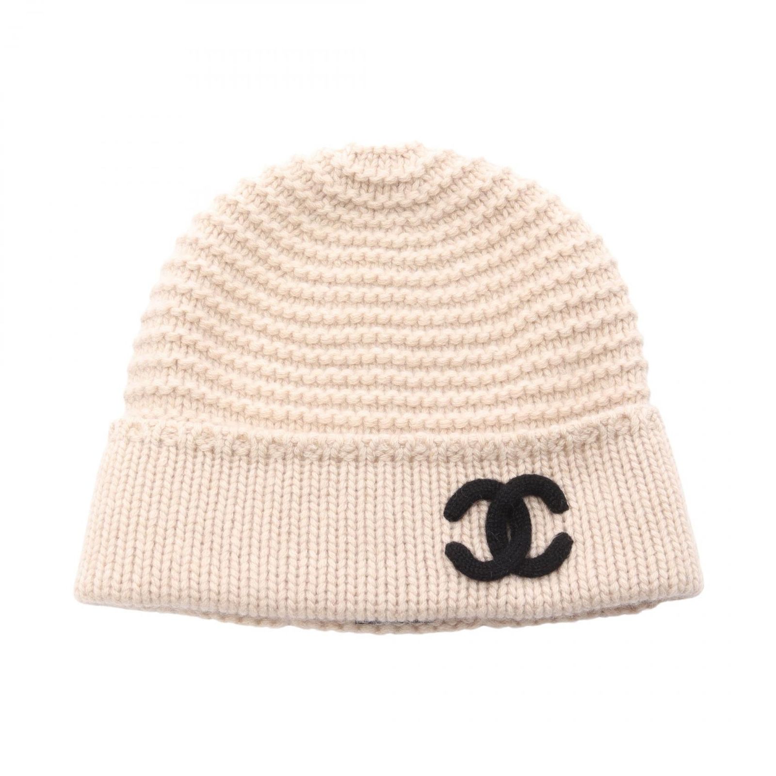 お値下げ シャネル CHANEL ニット帽子 カメリア ココマーク CHANEL シャネル ニット帽 カメリアブローチ付き ニットキャップ