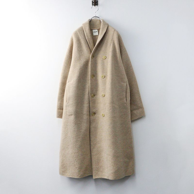 45R フリンジベージュロングコート