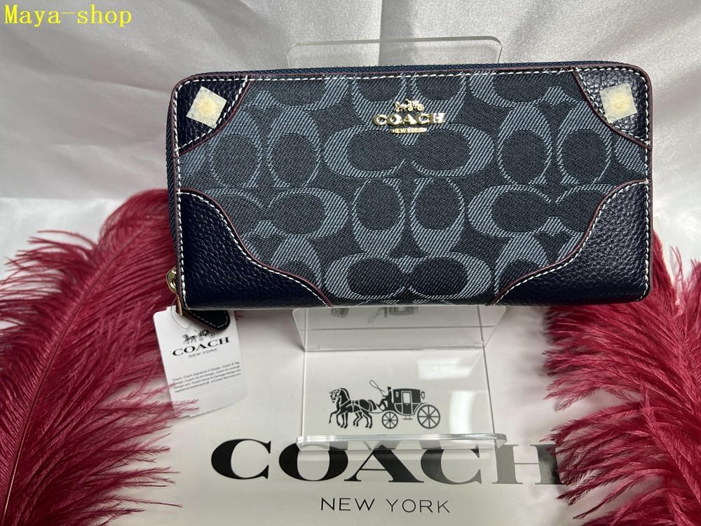 コーチ COACH 長財布 財布  シグネチャー アコーディオン ジップアラウンド デニムレザー  プレゼント  贈り物 吉日  ギフト  母の日 父の日 レディース 財布 メンズ 新品未使用 ブランド ファッション A146 F53769 11