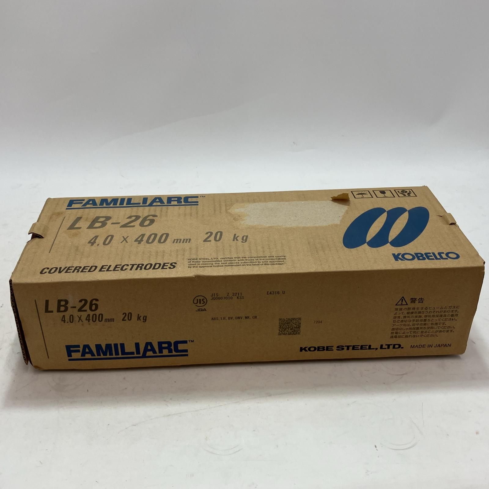 FAMILIARC/KOBELCO 工具 溶接棒 LB-26 4.0×400mm 20kg 未使用品 【公式