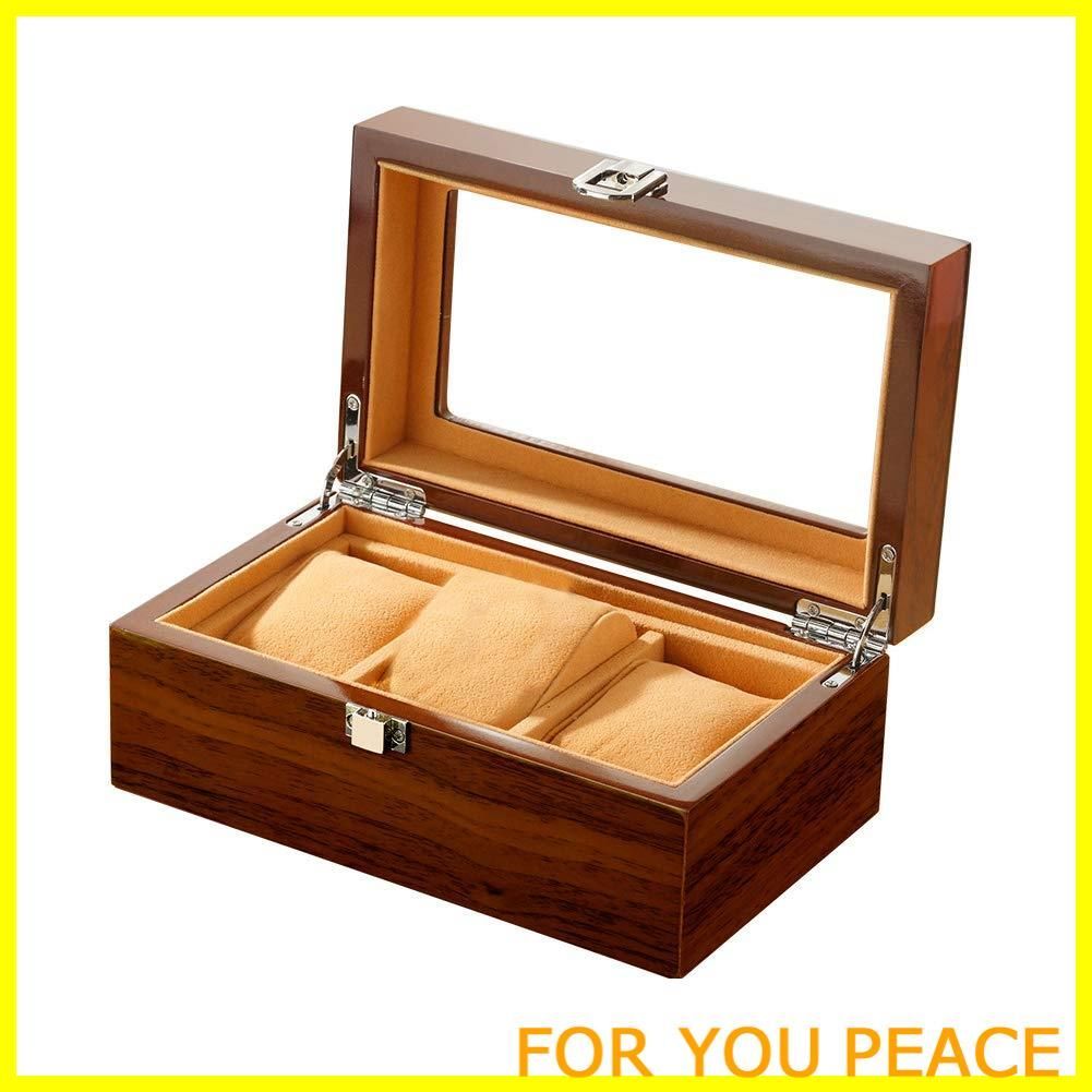 【数量限定】arcx 時計ケース 腕時計ケース ウォッチケース 木製 3本収納 腕時計収納ボックス ディスプレイ 高級ウォッチボックス 展示ボックス アクセサリーケース メンズ コレクションケース 時計スタンド 収納 保管 ガラス天板 男女兼用