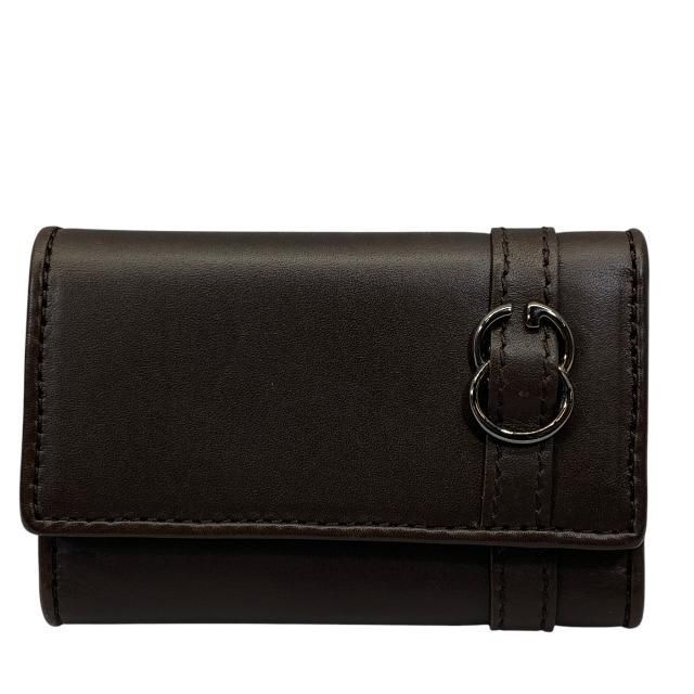 GUCCI グッチ 268504 6連 キーケース キーフック GGサイドモチーフ レザー ブラウン