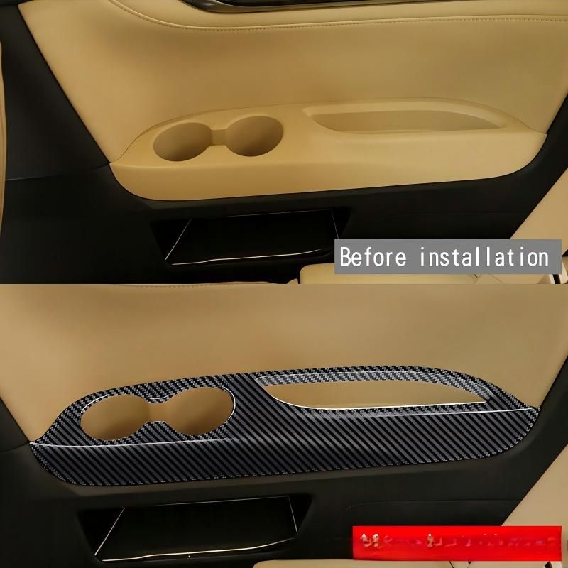 2015～2019年式トヨタ ALPHARD サードシート アームレスト カップホルダーフレーム 内装パネル 2点セット 車内装飾 保護 傷防止